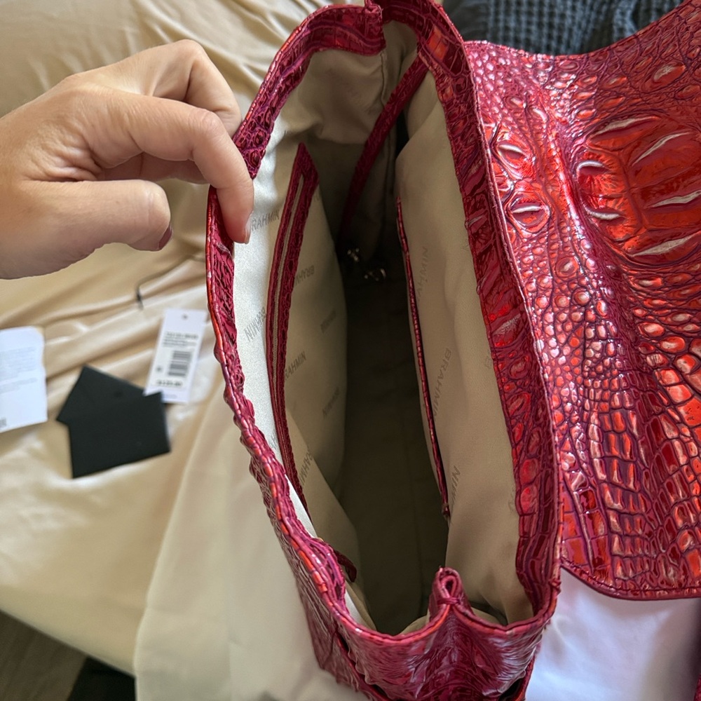 Brahmin Liz Red Dragon Melbourne Backpack and Wallet - Picture 11 of 11